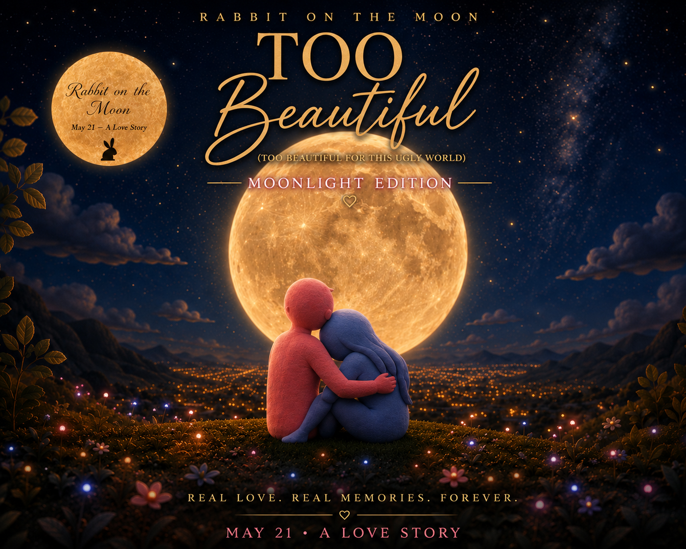Official cover artwork for Too Beautiful for This Ugly World, Moonlight Edition